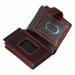 Pop-Up Ejector Wallet with RFID for Men | Deep Brown Leather