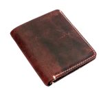 Men's Distressed Leather Bi-Fold RFID Wallet | Chestnut Brown