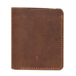 Rustic Tan Leather Minimalist RFID Wallet | Ultra-Slim Design