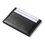 Men's Sleek Black Ultra-Slim RFID Leather Card Holder